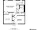 Second floor plan showing a primary bedroom with bath and closet, plus two bedrooms at 951 Woodmont Dr, Marietta, GA 30062
