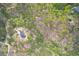 Aerial view of a house nestled in a dense forest at 18 Crolley Ln, White, GA 30184