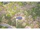 Aerial view of the house surrounded by a dense forest and lush trees at 18 Crolley Ln, White, GA 30184