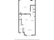 Detailed floor plan showcasing the layout of the first floor, including the living room, kitchen, and garage at 7691 Cabrini Pl, Fairburn, GA 30213