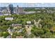 Stunning aerial view of the Atlanta home, showcasing lush surroundings and the cityscape at 998 Ferncliff Ne Rd, Atlanta, GA 30324