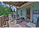 Comfortable back porch featuring Americana decor and casual seating areas for enjoying the outdoors at 2675 Dacula Ridge Dr, Dacula, GA 30019