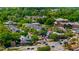 Panoramic aerial view of the town center showcasing its layout, landscaping, and the surrounding residential areas at 754 Pinehill Se Dr, Smyrna, GA 30080