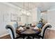 Elegant dining area features a round table, stylish chairs, and decorative artwork at 2316 Hastings Manor Ln, Hampton, GA 30228