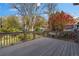 Spacious back deck with natural wood and backyard views of mature trees and shrubbery at 462 N Highland Ave, Atlanta, GA 30307