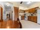 A traditional kitchen with wooden cabinets and a dining nook at 462 N Highland Ave, Atlanta, GA 30307