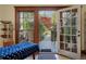 View of the backyard patio from inside the kitchen at 462 N Highland Ave, Atlanta, GA 30307