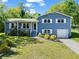 Charming blue two-story home with white trim, manicured lawn, and a welcoming front porch at 363 Arnold Mill Rd, Woodstock, GA 30188