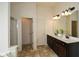 Bathroom featuring double sinks and walk-in shower at 74 Macland Mill Ln, Dallas, GA 30157