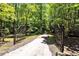Ornate wrought iron gates lead to a serene driveway amidst lush green trees at 800 Knox Ln, Canton, GA 30114