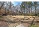 Community tennis court with benches in a woodland setting at 505 Bainbridge Dr, Atlanta, GA 30327