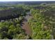Aerial view of a serene lake, surrounded by lush greenery and trees at 377 Lakeview Dr, Newborn, GA 30056