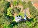 Breathtaking aerial view of the property, showcasing its vast land and surrounding trees at 377 Lakeview Dr, Newborn, GA 30056