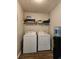 Functional laundry room with updated washer and dryer at 7235 Hummingbird Ln, Winston, GA 30187