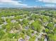 Neighborhood aerial view showcases a vibrant landscape and the city skyline in the background at 1596 Pontiac Se Pl, Atlanta, GA 30315