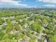 Neighborhood aerial view showcases a vibrant landscape and the city skyline in the background at 1596 Pontiac Se Pl, Atlanta, GA 30315