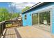 Wooden deck with black metal railings and sliding glass door access at 1596 Pontiac Se Pl, Atlanta, GA 30315