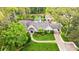 Aerial view of estate featuring lush landscaping, pool, and manicured lawn at 3489 Knollwood Nw Dr, Atlanta, GA 30305