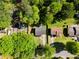 Overhead view of the property showing the house, yard, and surrounding neighborhood at 6703 Cameron Rd, Morrow, GA 30260