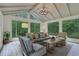 Bright sunroom with floor to ceiling windows offering a peaceful view of the surrounding greenery at 2562 Red Valley Rd, Atlanta, GA 30305