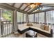 Relaxing sunroom with comfortable seating and serene backyard views at 230 Summerfield Dr, Alpharetta, GA 30022