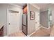 View of the kitchen with stainless steel refrigerator, cabinets and doors at 2700 Pine Tree Ne Rd # 4003, Atlanta, GA 30324