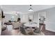 Stylishly staged living room with dining area and modern decor at 3795 Willowbrook Dr, Douglasville, GA 30135