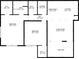 Detailed floor plan showcasing the layout of the home's bedrooms, living spaces, and balcony at 503 Madison Se Ct, Smyrna, GA 30080