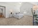 Bright main bedroom with vaulted ceilings, large windows and neutral carpet at 503 Madison Se Ct, Smyrna, GA 30080
