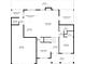 Detailed floor plan showcasing the layout of the home with kitchen, living room, bedrooms, and outdoor patios at 2589 Cajun Dr, Marietta, GA 30066