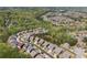 An aerial view of houses nestled amongst the trees in a well-manicured neighborhood at 550 Eldridge Dr, Suwanee, GA 30024