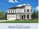 Charming Hillside French Country home with white brick, black shutters, and professionally landscaped front yard at 1981 Freestone Way, Marietta, GA 30064