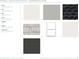 Exterior selections include siding, trim, roof, brick, windows, garage door and front door samples at 1981 Freestone Way, Marietta, GA 30064