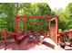 Enjoy the privacy on this deck with seating and a view at 3465 Summit Trl, Cumming, GA 30041