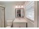 Updated bathroom features a vanity, toilet, and walk-in shower at 4048 Suzanne Ln, Duluth, GA 30096