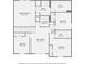 Layout of the second floor of a home including the main bedroom, three bedrooms, two bathrooms, and a Gathering room at 4929 Dufour Dr, Lilburn, GA 30047