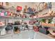 Organized pantry with wire shelves stocked with food and household items at 4929 Dufour Dr, Lilburn, GA 30047