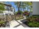 Landscaped backyard with a stylish seating area and decorative fence at 1076 Manigault Se St, Atlanta, GA 30316