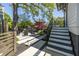 Backyard patio with outdoor seating and meticulous landscaping at 1076 Manigault Se St, Atlanta, GA 30316