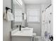 Bathroom with a modern vanity, updated fixtures, and a shower/tub combination at 2265 Starline Dr, Decatur, GA 30032