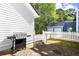 Cozy backyard features a grill and fenced in yard at 4606 Liberty Square Dr, Acworth, GA 30101