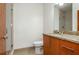 Modern bathroom featuring sleek vanity, glass-enclosed shower, and neutral finishes at 1253 Caroline Ne St # 229, Atlanta, GA 30307