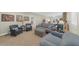Living room with chairs, sofa, ottoman, carpet and beige walls at 1410 Daley Ridge Ct, Lawrenceville, GA 30045