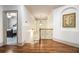 Hallway showing the stairs and a doorway to a bedroom at 3574 N Druid Hills Rd, Decatur, GA 30033