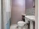 Small bathroom featuring a shower and vanity, creating a functional space at 241 Burke Cir, Mcdonough, GA 30253