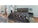 Stylized bedroom with modern gray furniture and unique space bedding at 3183 Robinwood Trl, Decatur, GA 30034