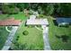 Aerial view of the home showcasing the well maintained lawn at 4164 Weston Dr, Powder Springs, GA 30127