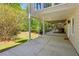 Backyard featuring a patio and a staircase to the second floor deck at 550 Ambergate Ct, Roswell, GA 30076