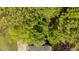 An aerial view displays the verdant canopy of mature green trees with the roof of a home visible beneath at 27 Friendship Rd, Euharlee, GA 30145
