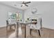 Stylish office area featuring hardwood floors, a fireplace, and a modern chair at 2793 Horse Shoe Dr, Atlanta, GA 30316